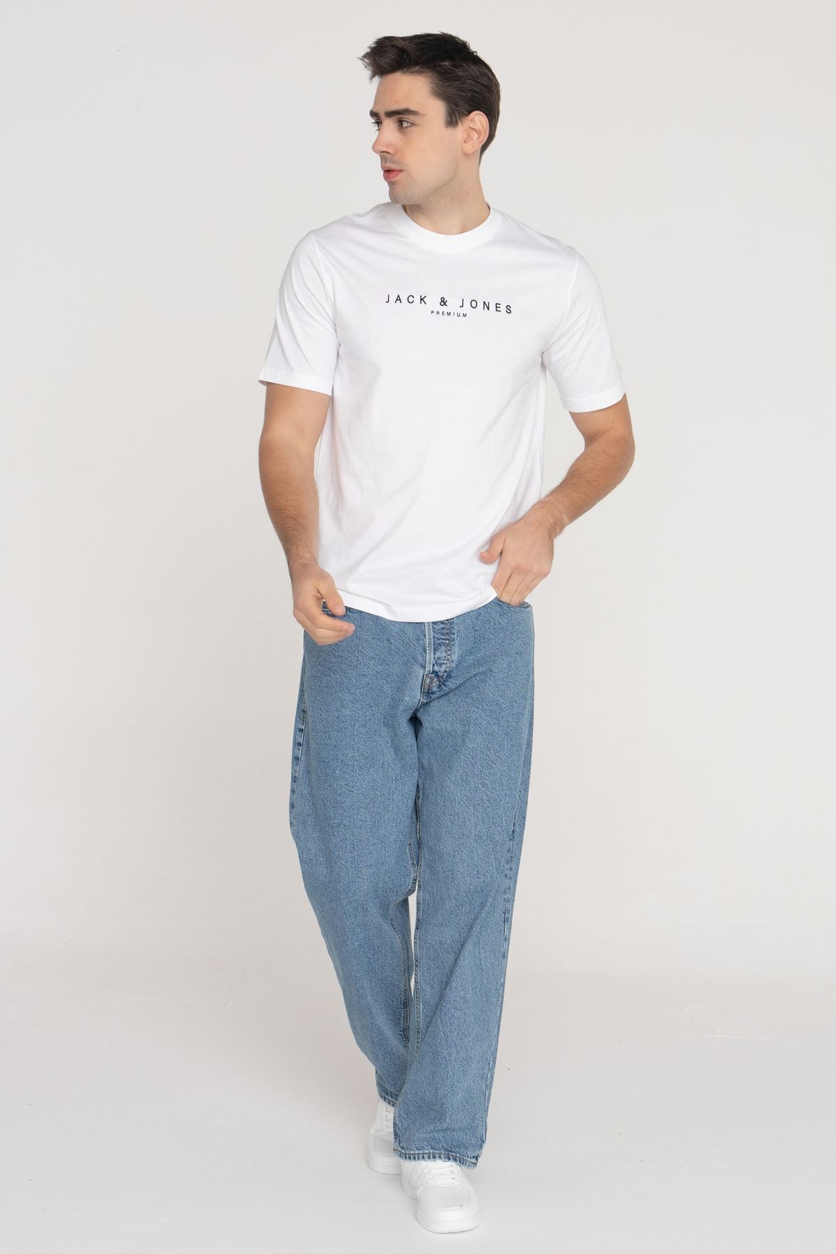 JACK JONES Erkek BEYAZ T-Shirt 12275186