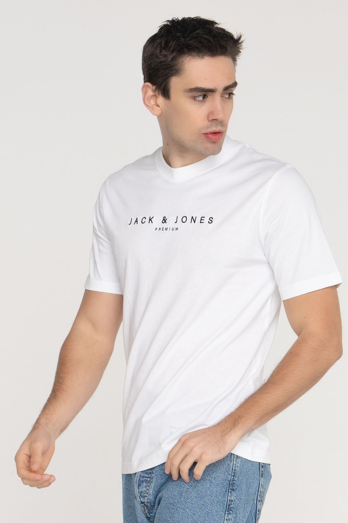 JACK JONES Erkek BEYAZ T-Shirt 12275186