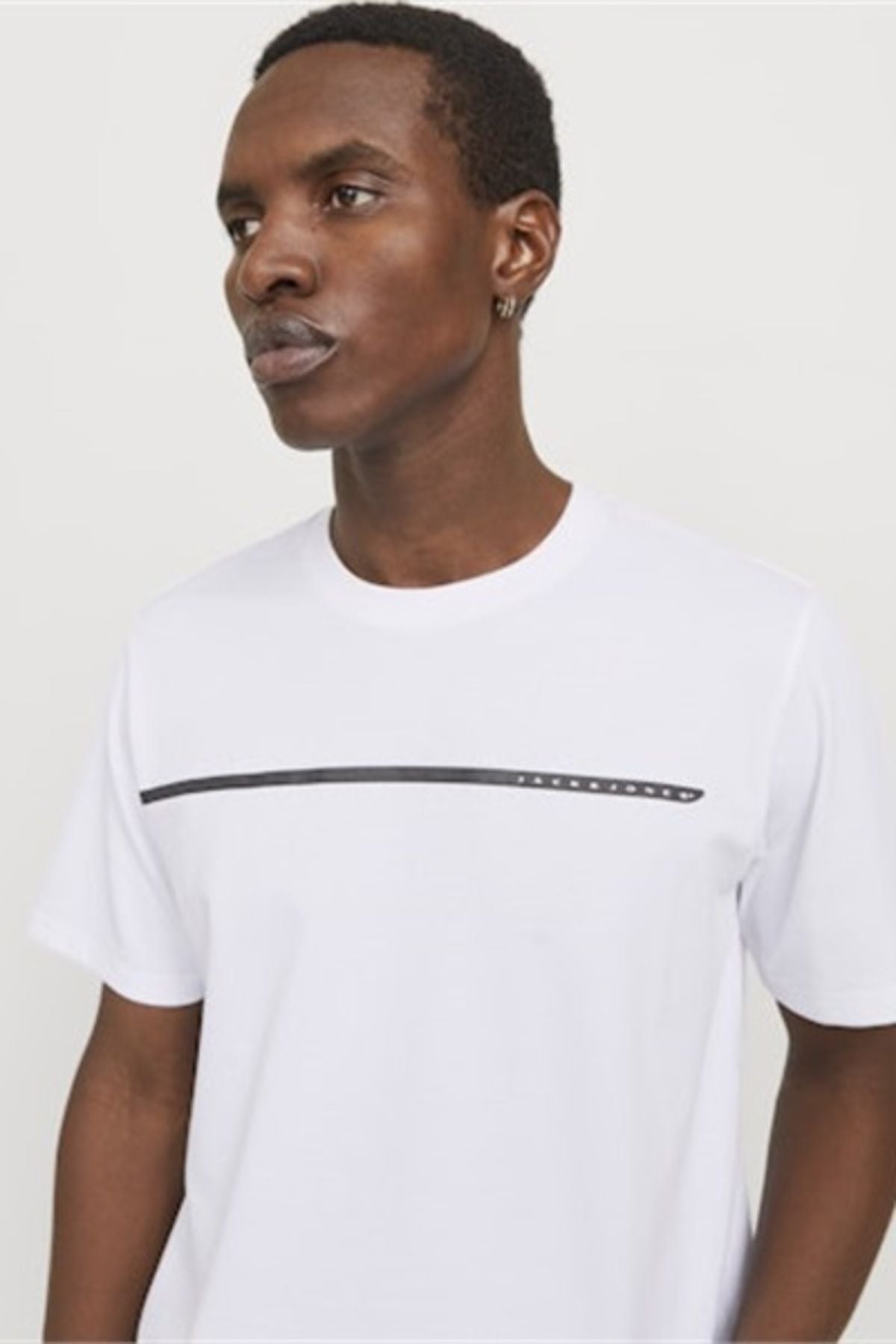 JACK JONES Erkek BEYAZ Tam Boyama Kısa Kollu Tişört 12273120