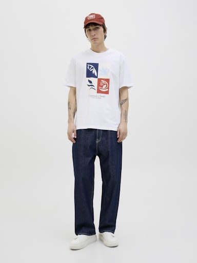 JACK JONES Erkek BEYAZ Tişört 12277220