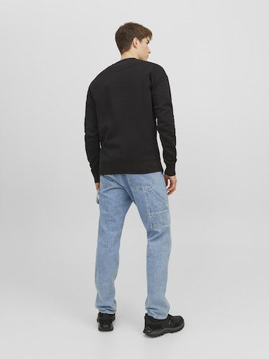 Jack Jones Erkek Bisiklet Yaka Siyah Sweatshirt 12241694S