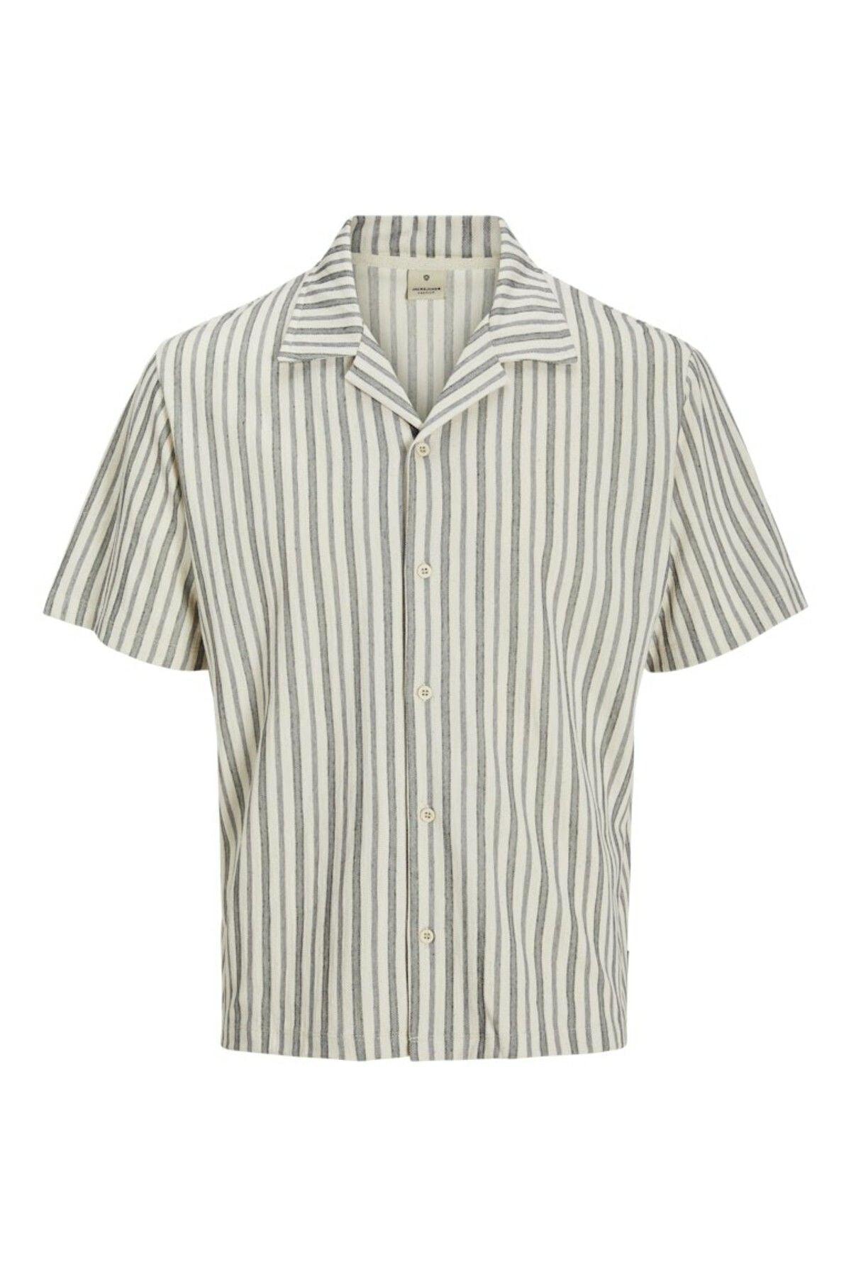 JACK JONES Erkek Ekru Kısa Kollu Tişört 12275085