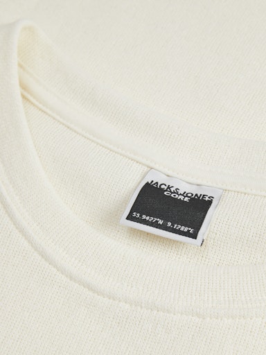 JACK JONES Erkek Ekru Pamuklu Tişört 12274578