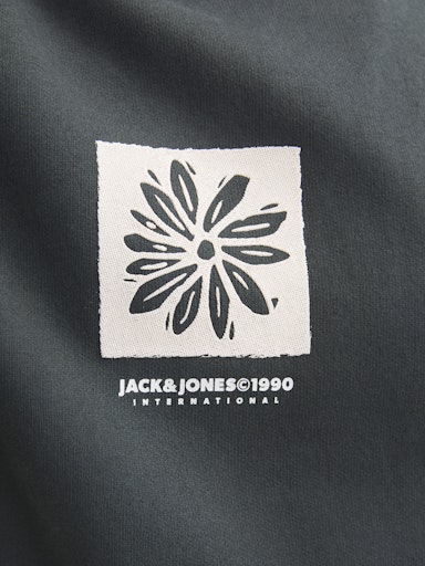 Jack Jones Erkek Forest River Rahat Kesim Bisiklet Yaka Yumuşak Dokulu Yeşiil Sweatshirt 12262958Y