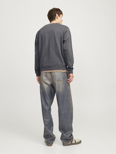 Jack Jones Erkek Gri Jjechare Sweat 12257853G