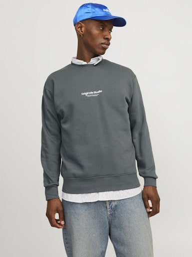 Jack Jones Erkek Gri Jorvesterbro Sweat 12241694G