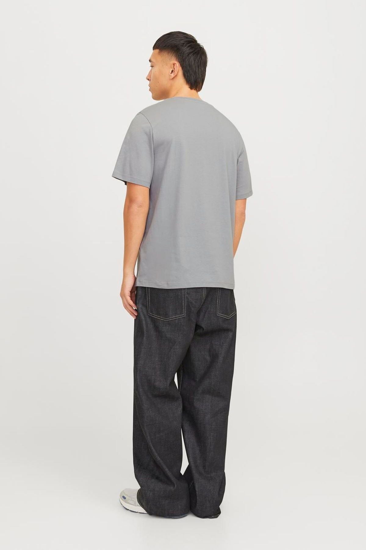 JACK JONES Erkek Gri Logo Tişört 12151955