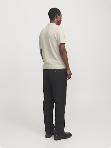 JACK JONES Erkek Gümüş Polo Yaka Kısa Kollu Tişört 12271401