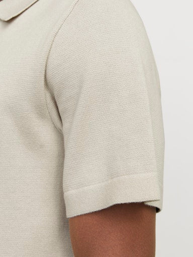 JACK JONES Erkek Gümüş Polo Yaka Kısa Kollu Tişört 12271401