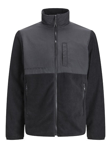 Jack Jones Erkek Hafif Outdoor Mont Yüksek Yaka Siyah Mont 12235864S