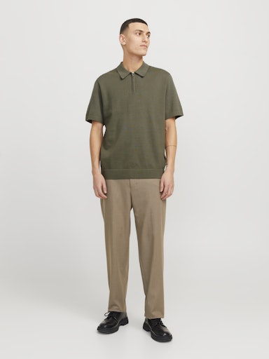 JACK JONES Erkek HAKİ Polo Yaka Kısa Kollu Tişört 12271401