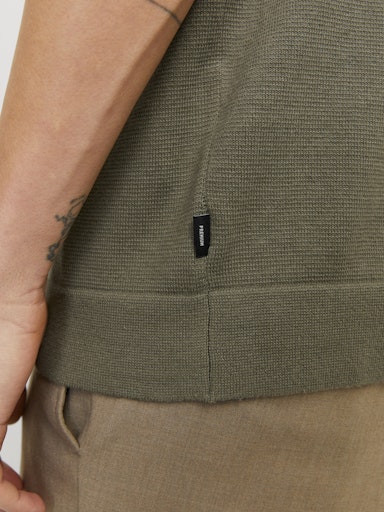 JACK JONES Erkek HAKİ Polo Yaka Kısa Kollu Tişört 12271401