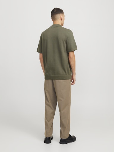JACK JONES Erkek HAKİ Polo Yaka Kısa Kollu Tişört 12271401