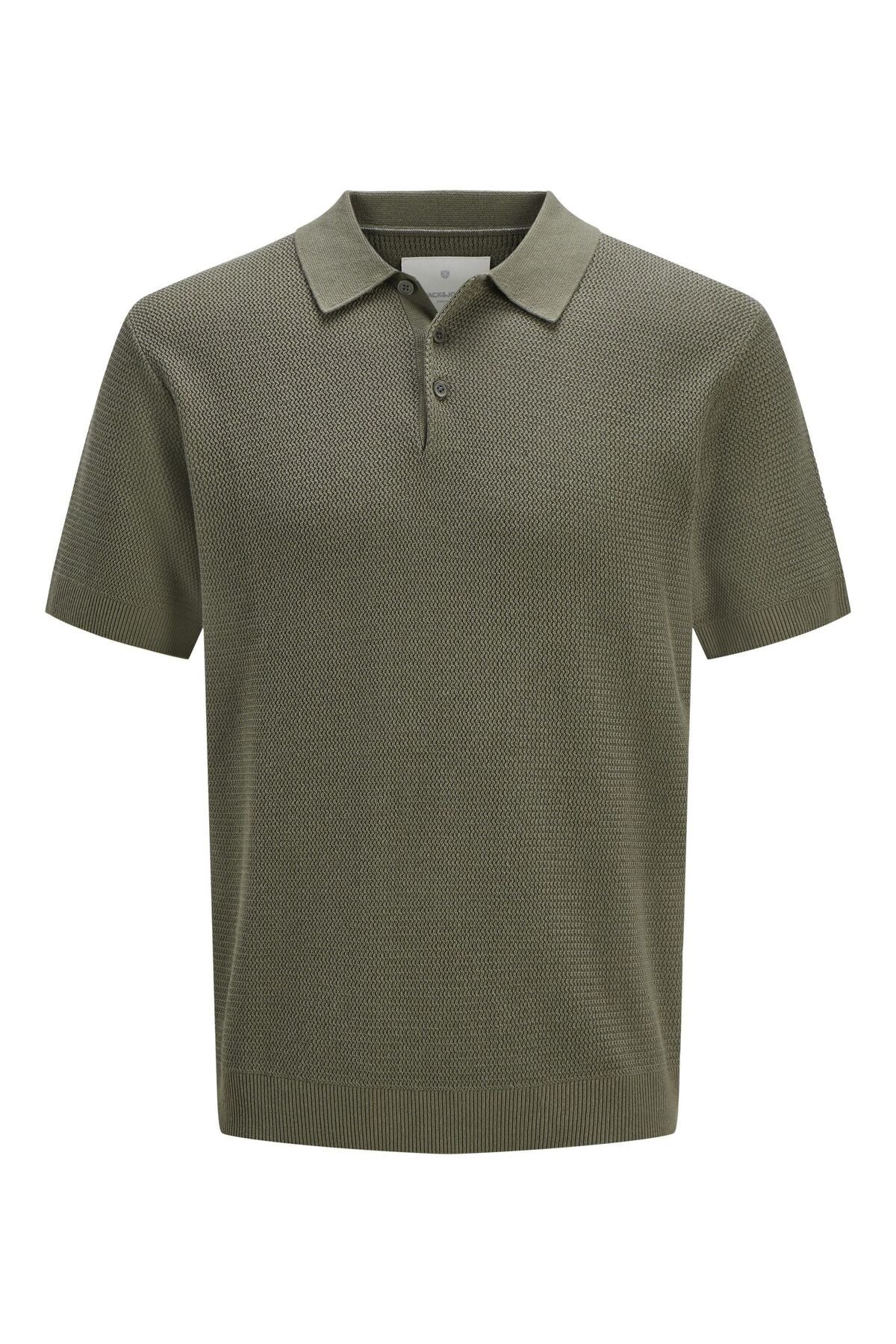 JACK JONES Erkek Haki Polo Yaka Kısa Kollu Tişört 12271483