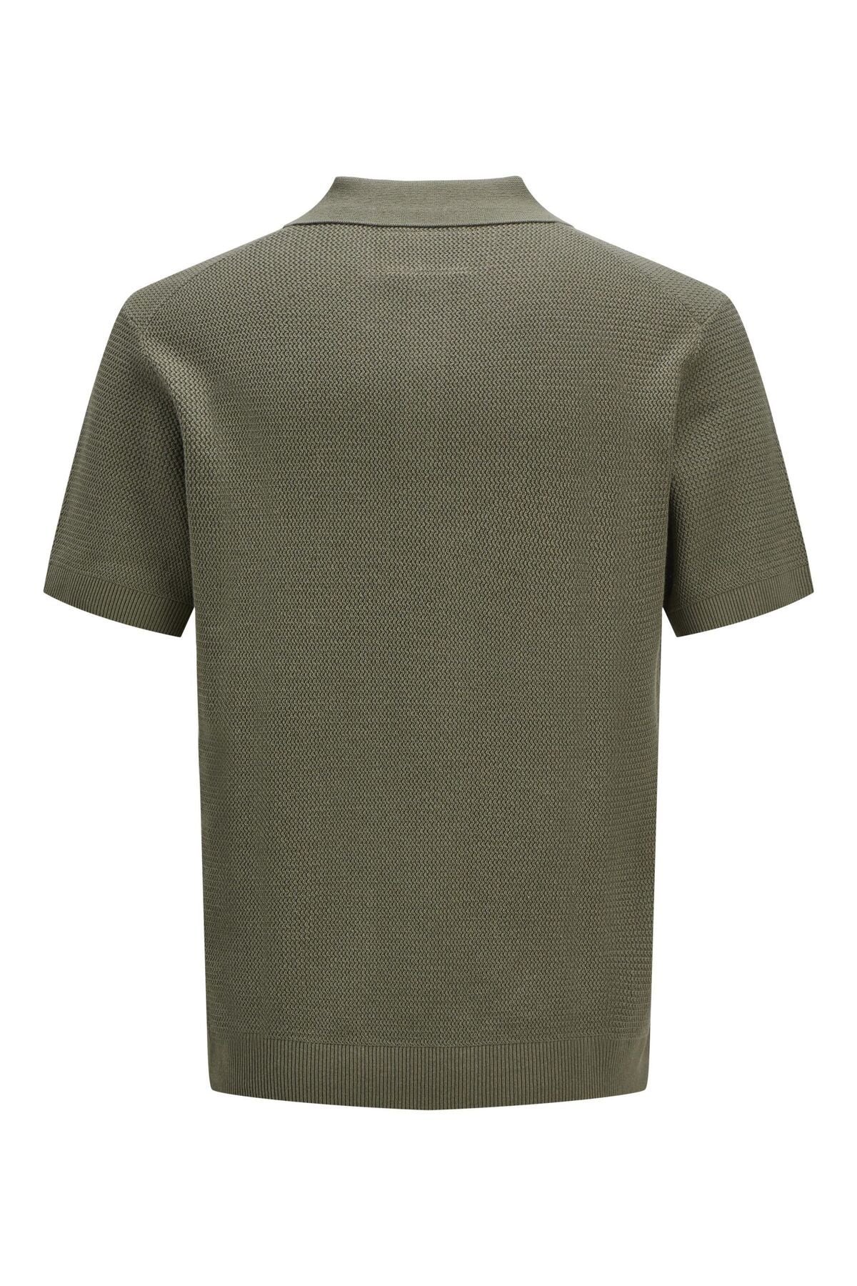 JACK JONES Erkek Haki Polo Yaka Kısa Kollu Tişört 12271483