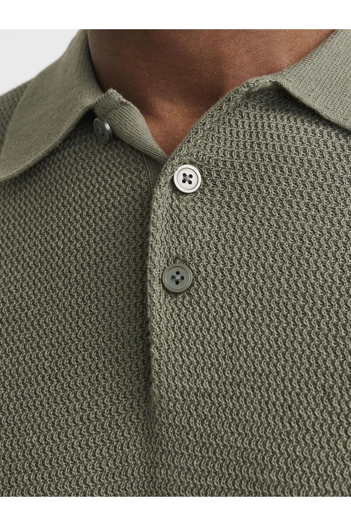 JACK JONES Erkek Haki Polo Yaka Kısa Kollu Tişört 12271483