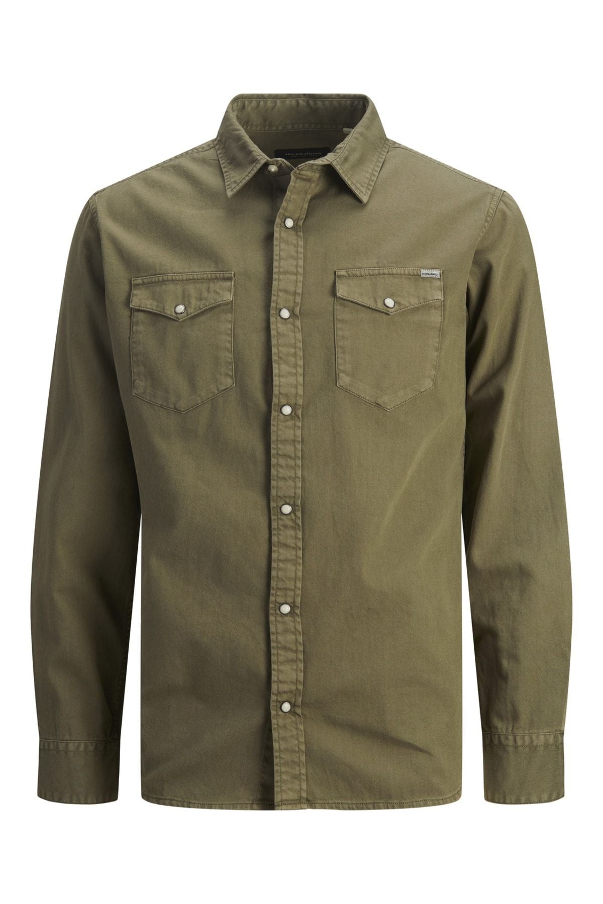 JACK JONES Erkek HAKİ Uzun Kollu Gömlek 12138115