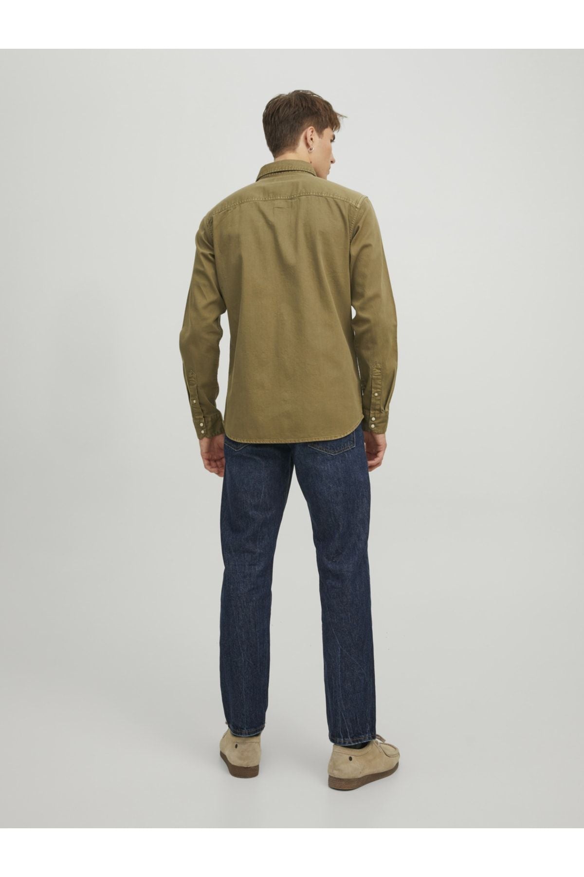 JACK JONES Erkek HAKİ Uzun Kollu Gömlek 12138115