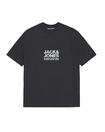 Jack Jones Erkek Jcodynamic Yuvarlak Yaka  Siyah Tişört 12276393