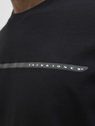 Jack Jones Erkek Jcofusion Bisiklet Yaka Siyah Tişört 12273120