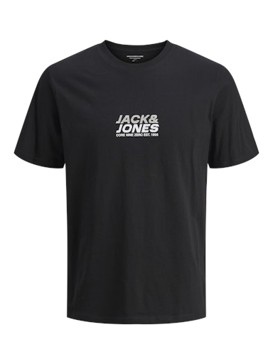 Jack Jones Erkek Jcotarmac  Bisiklet Yaka Siyah Tişört 12276410