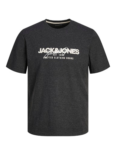 Jack Jones Erkek Jjalvis  Bisiklet Yaka Gri Tişört 12256803