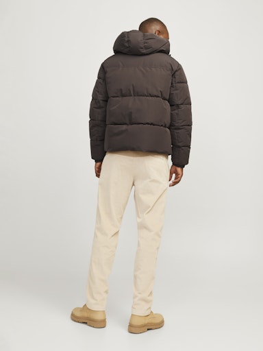 Jack Jones Erkek Jjebradley Puffer Hood  Kahverengi Mont 12256974KA