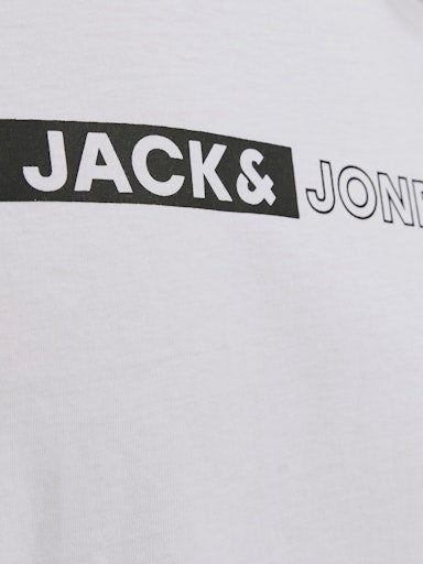 Jack Jones Erkek Jjecorp Bisiklet Yaka Beyaz Tişört 12233999