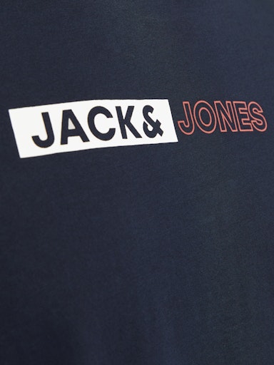 Jack Jones Erkek Jjecorp Bisiklet Yaka Lacivert Tişört 12233999