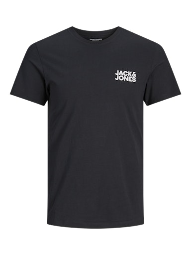 Jack Jones Erkek Jjecorp Logo Bisiklet Yaka Siyah Tişört 12151955