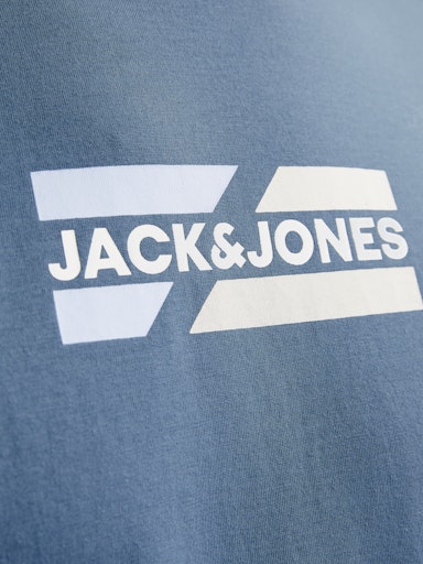 Jack Jones Erkek Jjecrop Oceanview Bisiklet Yaka Mavi Tişört 12268415