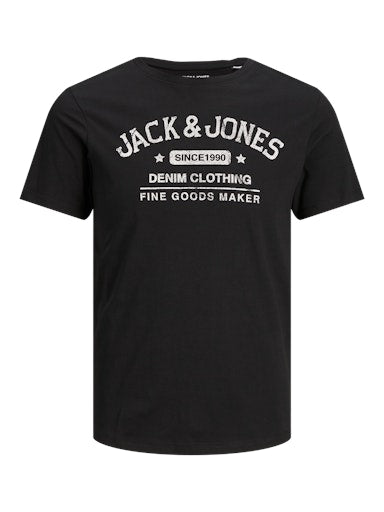 Jack Jones Erkek Jjejeans Bisiklet Yaka Siyah Tişört 12190510