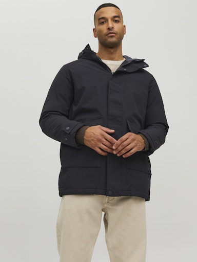 JACK JONES Erkek Siyah Parka 12211896
