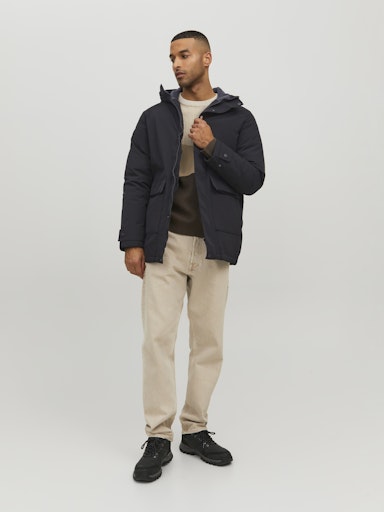JACK JONES Erkek Siyah Parka 12211896