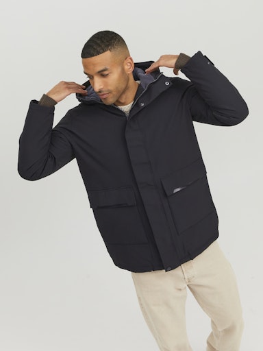 Jack Jones Erkek Jjetiko Parka Sİyah Mont 12211896S