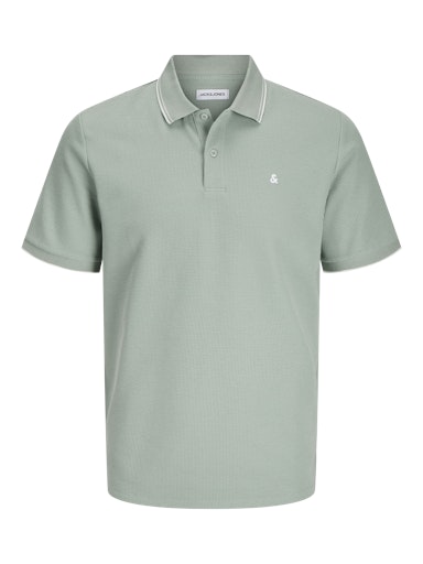 Jack Jones Erkek Jjeustin Polo Yaka Su Yeşili Tişört 12274980