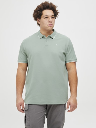 Jack Jones Erkek Jjeustin Polo Yaka Su Yeşili Tişört 12274980