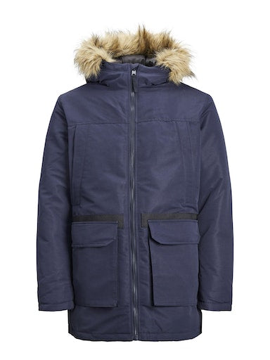 Jack Jones Erkek Jjeving Parka Lacivert Mont 12235858L