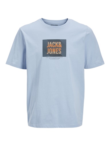 Jack Jones Erkek Jjhudson Yuvarlak Yaka  Mavi Tişört 12268477