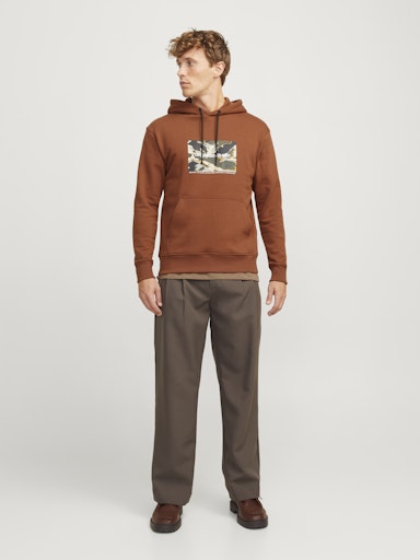 Jack Jones Erkek Kahverengi Jorvesterbro Newton Sweat 12266801KA