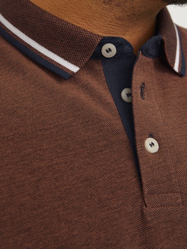 JACK JONES Erkek Kahverengi Polo Tişört 12143859