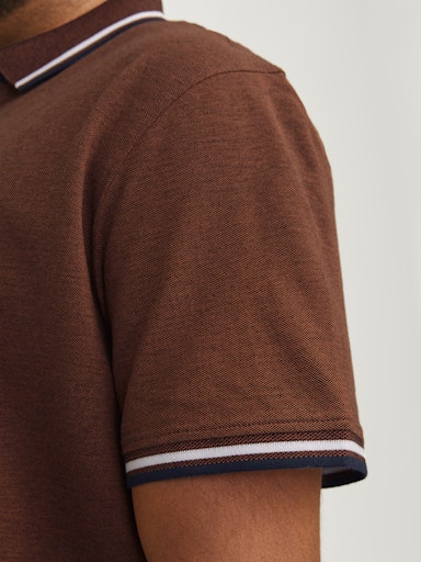 JACK JONES Erkek Kahverengi Polo Tişört 12143859