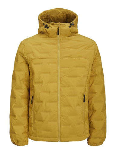 jack Jones Erkek Kapüşonlu Yaka Hardal Renk Outdoor Mont 12260478