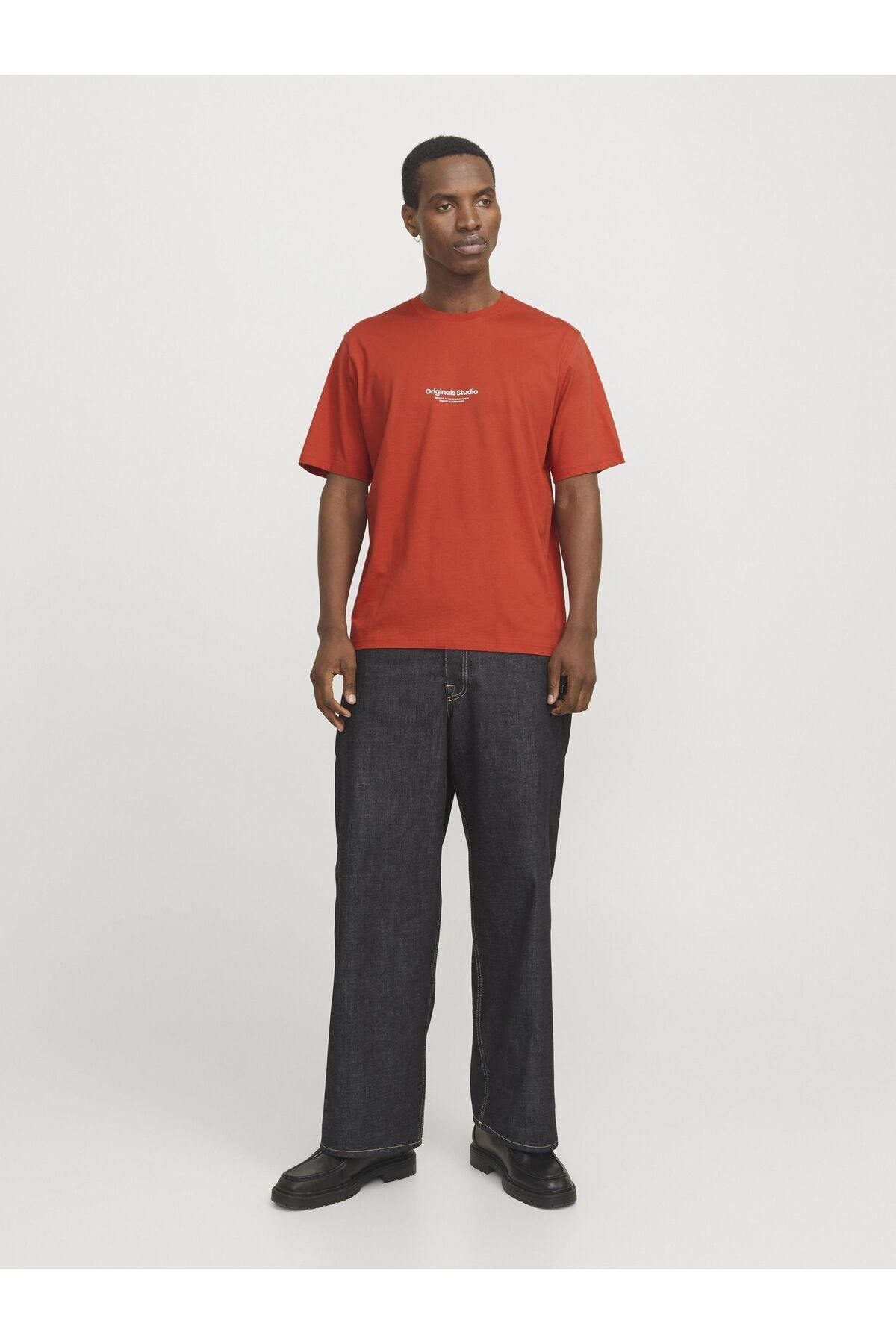 JACK JONES Erkek Kırmızı Bisiklet Yaka Tişört 12240121