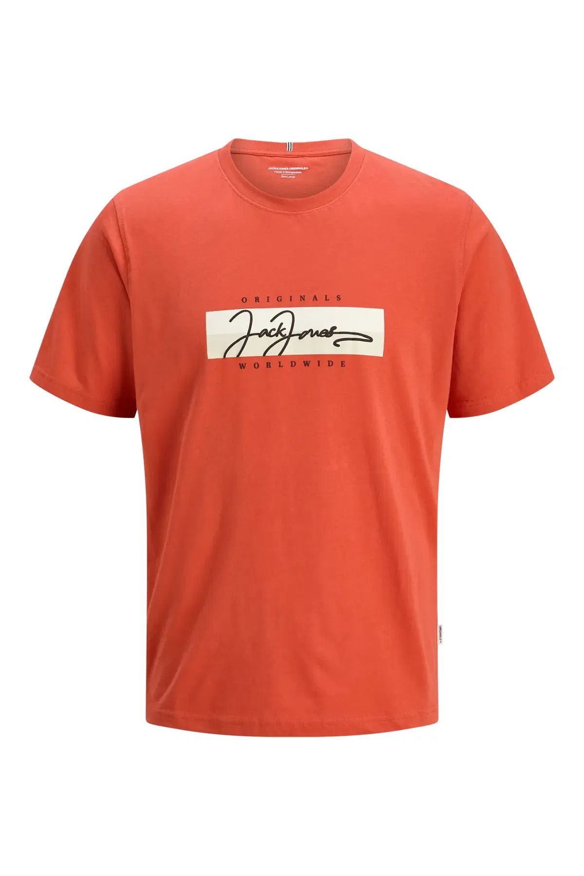 JACK JONES Erkek Kırmızı Pamuklu Tişört 12278266
