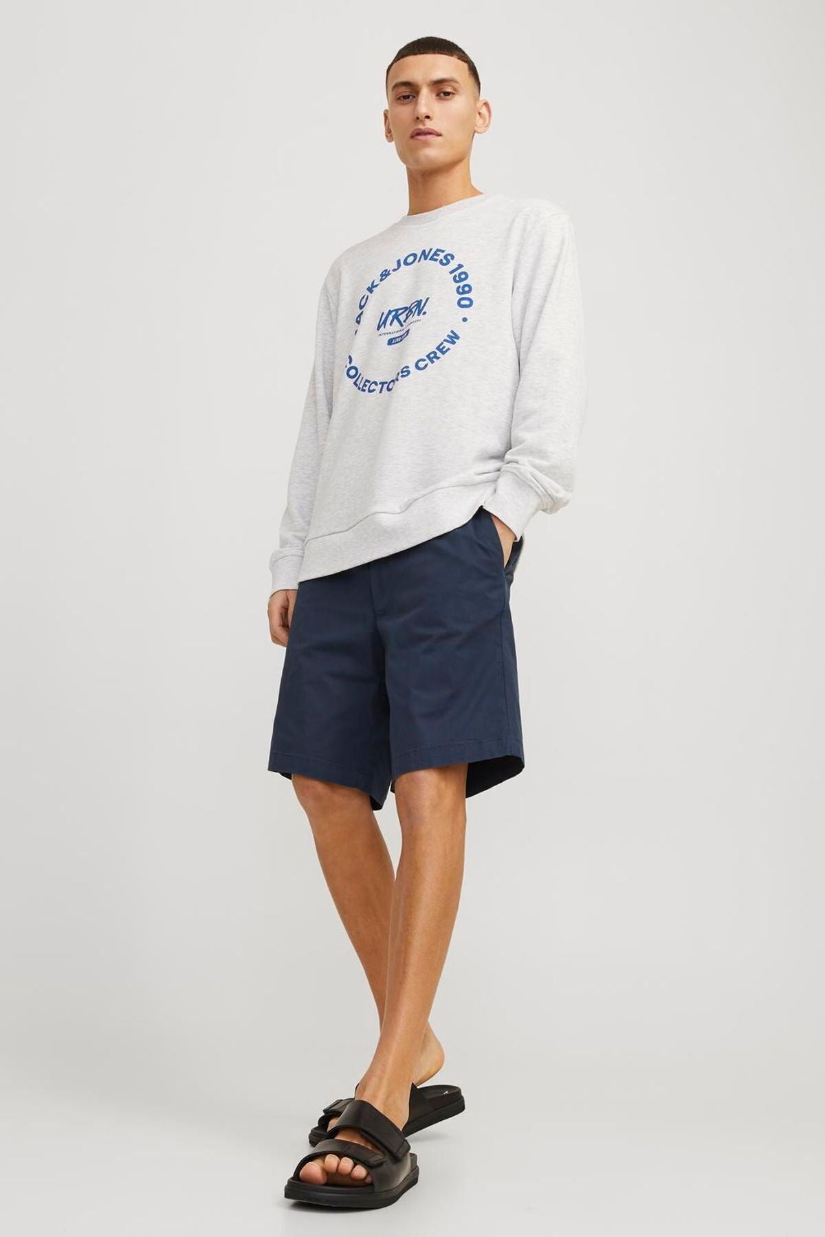 JACK JONES Erkek Lacivert Kampanyalı Hibrit Jogger Şort 12274983