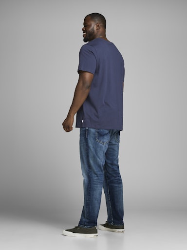 JACK JONES Erkek Lacivert Pamuklu Tişört 12158482