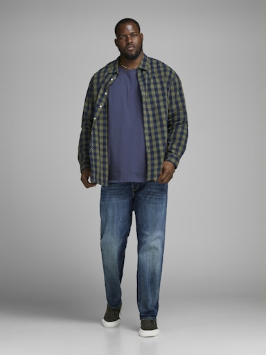 JACK JONES Erkek Lacivert Pamuklu Tişört 12158482