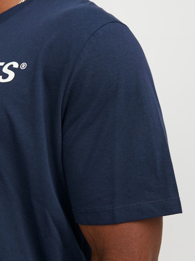 JACK JONES Erkek Lacivert Pamuklu Tişört 12184987