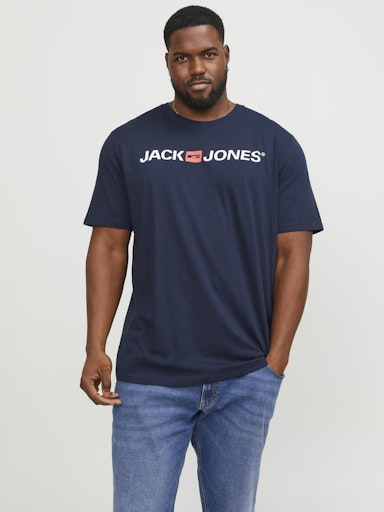 JACK JONES Erkek Lacivert Pamuklu Tişört 12184987